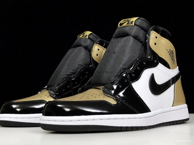 Rep MAX Air 1 Jordan Retro High 861428-007 Glod Toe 0706